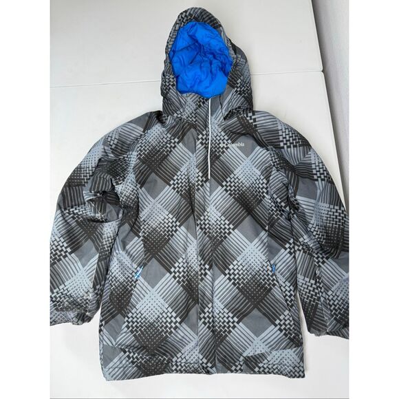Columbia Boy's Twist Tip Ski Jacket Gray Colorblock Size M 10-12 See Description - Picture 1 of 16